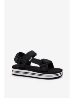 Dámské sandály na platformě Lee Cooper LCW-24-05-2753L Černé Dámské sandály na platformě Lee Cooper LCW-24-05-2753L Černé