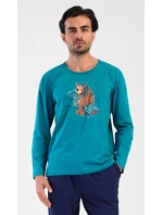 Pánské pyžamo dlouhé Méďa Ospalec