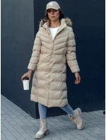 Dámský zimní kabát LUXWARM béžový FashionStreet TY4376