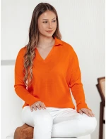 Dámský oversize svetr VISTILLA orange FashionStreet MY2414