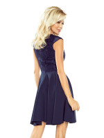 Tmavě modré šaty s krajkou model 5277175