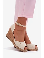 Dámské sandály na platformě s pleteným Wrangler 20261086.06V světle béžové