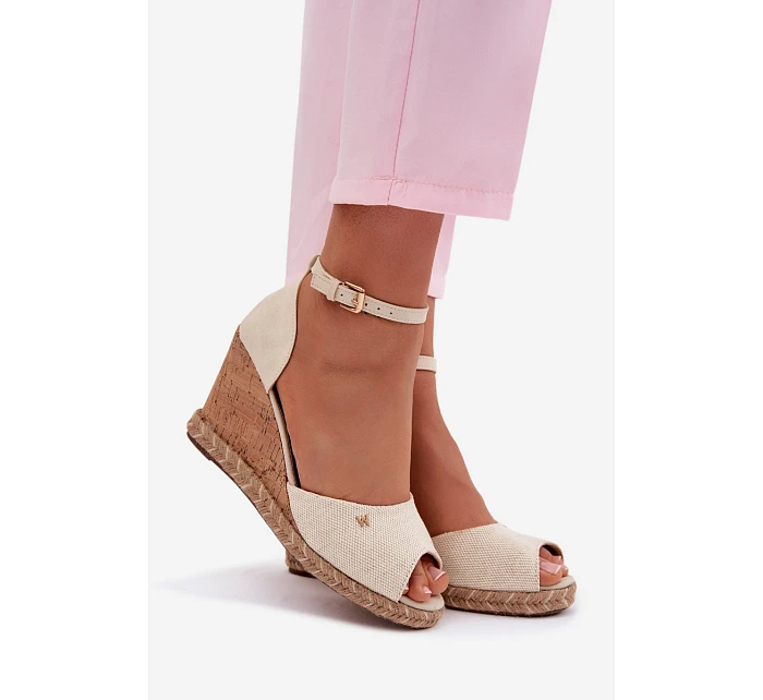 Dámské sandály na platformě s pleteným Wrangler 20261086.06V světle béžové