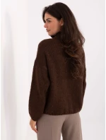 Sweter MI SW model 21393105 ciemny brązowy - FPrice Sweter MI SW model 21393105 ciemny brązowy - FPrice