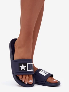 Dámské pantofle Big Star – námořnická modrá/bílá