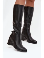 Kozačky na podpatku model 219587 Step in style Kozačky na podpatku model 219587 Step in style