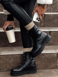 Dámské krátké černé kozačky NAVARIIN FashionStreet ZY0535