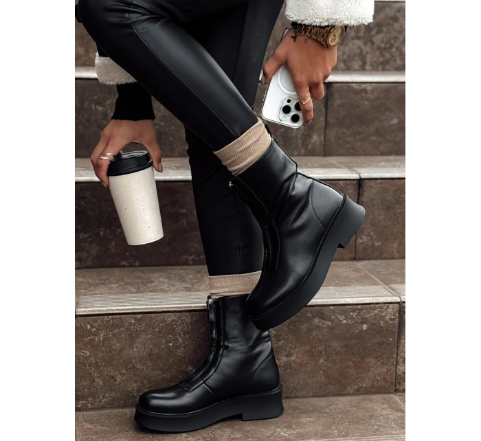 Dámské krátké černé kozačky NAVARIIN FashionStreet ZY0535