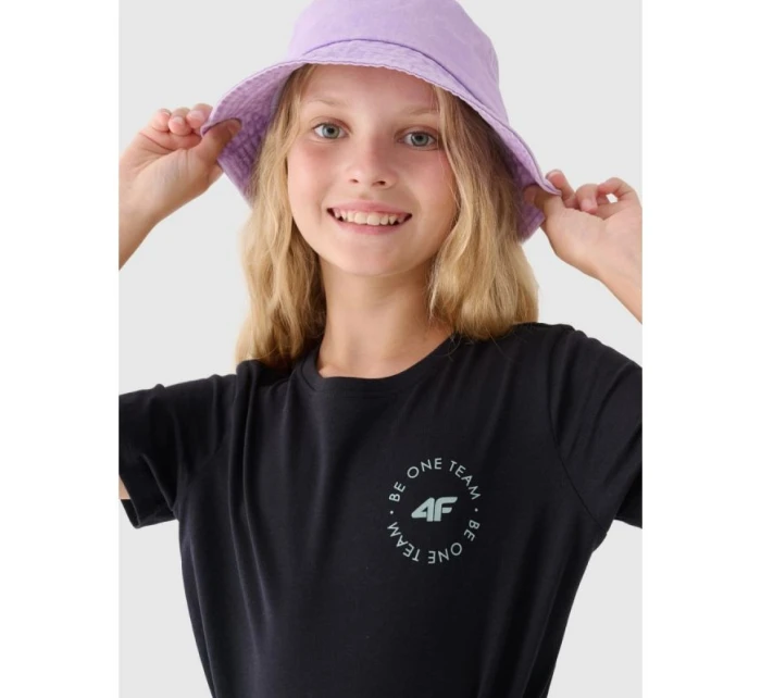 Dívčí tričko s potiskem 4F Junior 4FJRAW24TTSHF2276-20S Dívčí tričko s potiskem 4F Junior 4FJRAW24TTSHF2276-20S