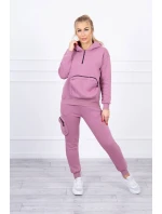 Izolační sada s ozdobnou kapsou tmavě růžová