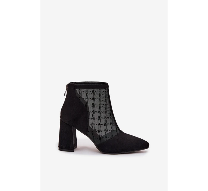 kotníkové boty na podpatku D A  černé model 21713820 - D&A