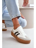 Dámské Tenisky Na Platformě Bílo-Šedé Nesonice Dámské Tenisky Na Platformě Bílo-Šedé Nesonice