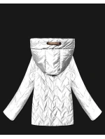 Pikowana kurtka damska z kapturem Goodlookin biała (B8596-26) Pikowana kurtka damska z kapturem Goodlookin biała (B8596-26)