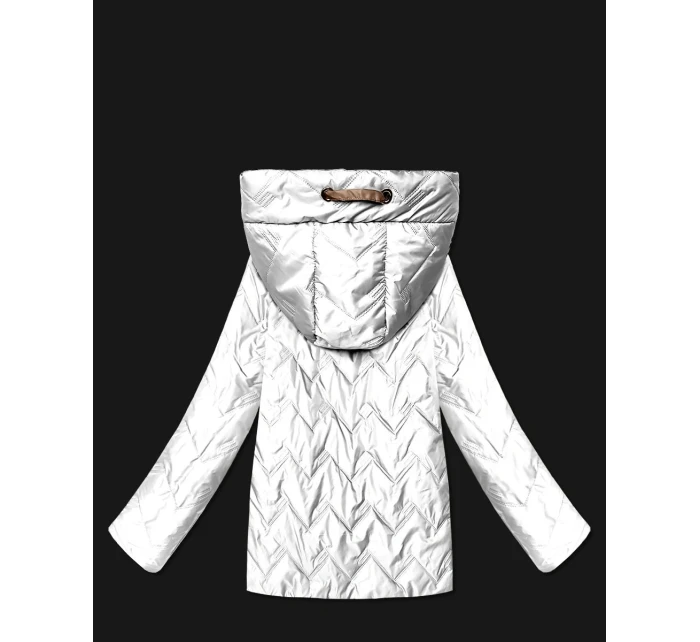 Pikowana kurtka damska z kapturem Goodlookin biała (B8596-26) Pikowana kurtka damska z kapturem Goodlookin biała (B8596-26)