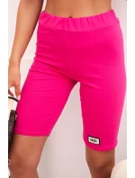 Dámský bavlněný komplet s krátkým rukávem a šortkami fuchsie Dámský bavlněný komplet s krátkým rukávem a šortkami fuchsie