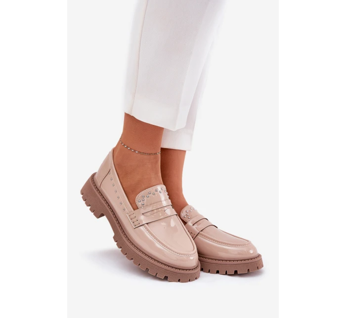Dámské Lakované Mokasíny Se Béžové model 21689621 - Boto Dámské Lakované Mokasíny Se Béžové model 21689621 - Boto