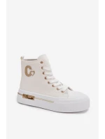 Dámské tenisky na platformě Bílé model 21919405 - Boto Dámské tenisky na platformě Bílé model 21919405 - Boto