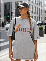 Dámské tričko TOUCH světle šedé FashionStreet RY2629 Dámské tričko TOUCH světle šedé FashionStreet RY2629