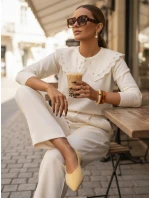 Baleriny damskie zamszowe z noskiem w szpic jasnożółte FashionStreet ZY1422