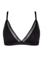 Dámská podprsenka GO Ribbed R Bralette - BLACK - černá 0004 - SLOGGI