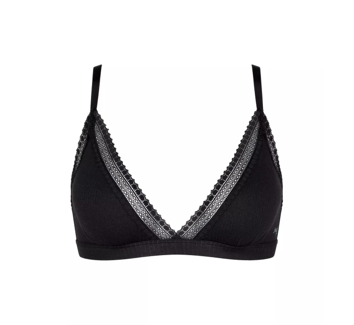 Dámská podprsenka GO Ribbed R Bralette - BLACK - černá 0004 - SLOGGI