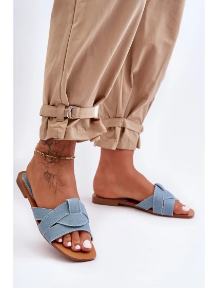 Dámské materiálové sandály světle modré Aversa Dámské materiálové sandály světle modré Aversa