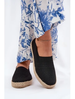 Dámské Espadrilky S Pletením model 21691973 Černé - VINCEZA
