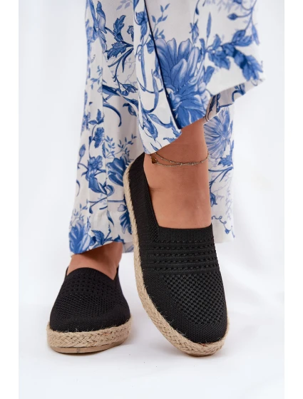 Dámské Espadrilky S Pletením model 21691973 Černé - VINCEZA