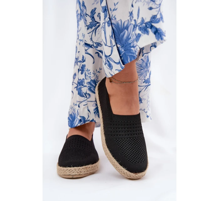 Dámské Espadrilky S Pletením model 21691973 Černé - VINCEZA