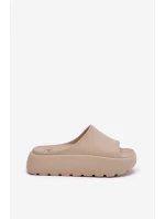 Pěnové Dámské Pantofle Na Platformě Béžové Xalvania Pěnové Dámské Pantofle Na Platformě Béžové Xalvania