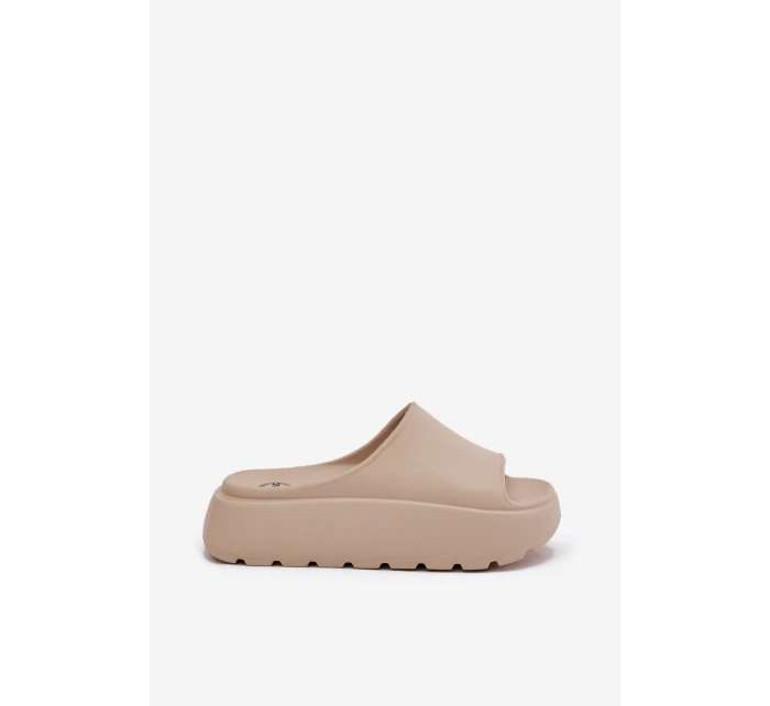 Pěnové Dámské Pantofle Na Platformě Béžové Xalvania Pěnové Dámské Pantofle Na Platformě Béžové Xalvania