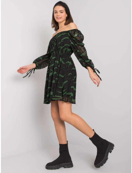 Šaty LC SK 22K 3040.19P černá a zelená