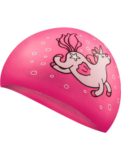AQUA SPEED Plavecká čepice Kiddie Unicorn Pink