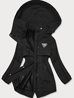 Dámská bunda s tenkou podšívkou černá (B8119-1)