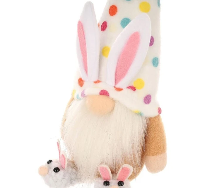 MEDVÍDEK GHOOM 25CM VE SNECH CHLAPEC JARNÍ DEKORACE