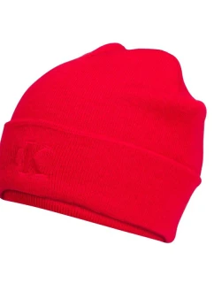 Calvin Klein CK Logo Beanie Červená zimní čepice - model 21933585