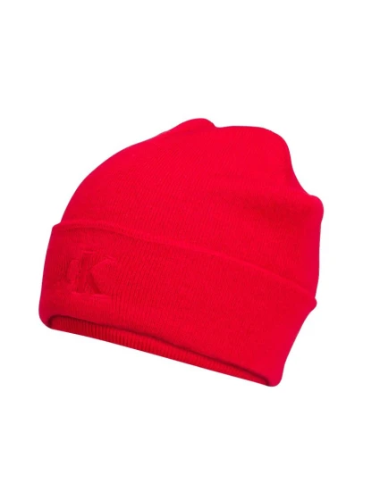 Calvin Klein CK Logo Beanie Červená zimní čepice - model 21933585