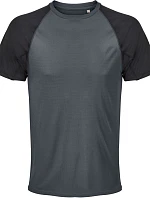 SOL'S Vortex Pánské raglánové sportovní tričko 25.4787 black/charcoal grey