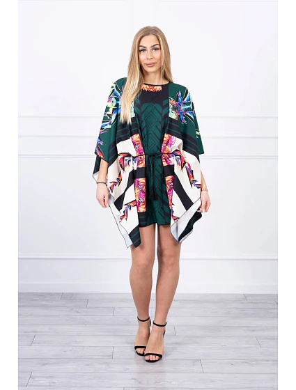 model 18748167 šaty s vázáním v pase zelené - K-Fashion model 18748167 šaty s vázáním v pase zelené - K-Fashion