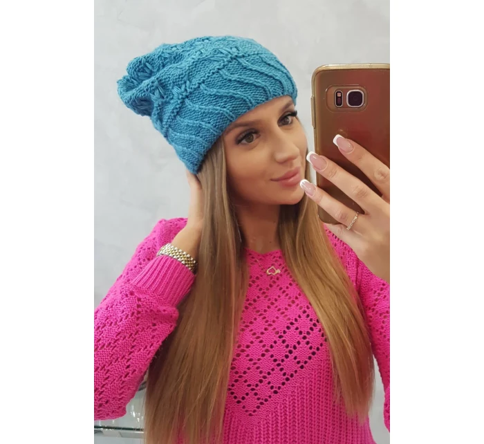 Dámská čepice Dagmara K332 tyrkysová Dámská čepice Dagmara K332 tyrkysová