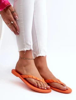 Ploché Pružné Sandály Japonské Dámské ZAXY JJ285254 Oranžové