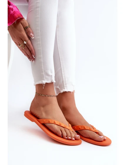 Ploché Sandály Dámské Oranžové model 21661917 - Zaxy Ploché Sandály Dámské Oranžové model 21661917 - Zaxy