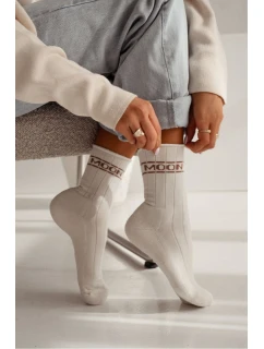 Dámské ponožky polofroté UNIQUE MOON – ecru