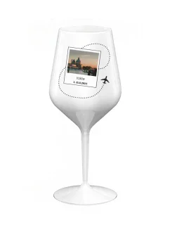 Vlastní text na cestovatelskou nerozbitnou sklenici