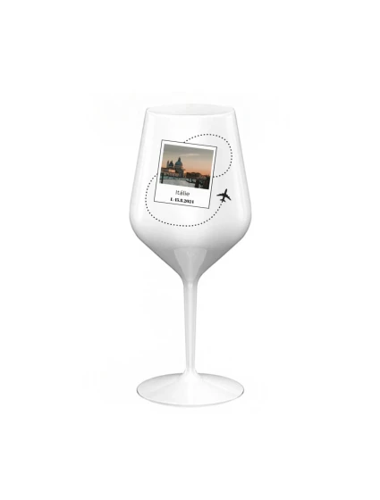 Vlastní text na cestovatelskou nerozbitnou sklenici