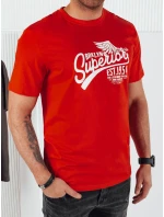 Pánské oranžové tričko s potiskem Dstreet RX5367