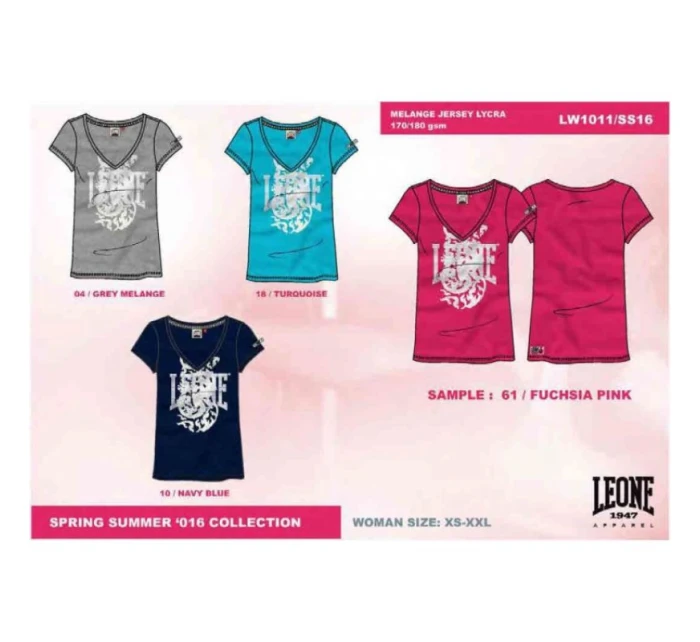 LEONE dámské tričko LW1011/S16 tyrkysová "M" LEONE dámské tričko LW1011/S16 tyrkysová "M"