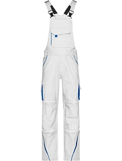Daiber JN 848 (62) Pracovní kalhoty s laclem - Color 02.848X white/royal