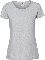 Fruit of the Loom Lady-Fit Iconic 195 T Dámské tričko z těžké bavlny 16.1424 heather grey