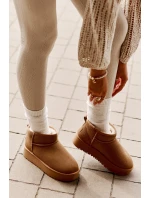 Dámské Velurové Sněhule Na Platformě Camel model 21670462 - Boto Dámské Velurové Sněhule Na Platformě Camel model 21670462 - Boto